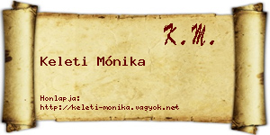 Keleti Mónika névjegykártya