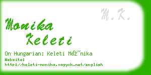 monika keleti business card